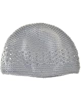 MM Kufi Hat Crochet Cap Beanie Gray Grey
