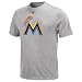 Majestic Miami Marlins Youth Soft Density Official Logo T-shirt - Ash