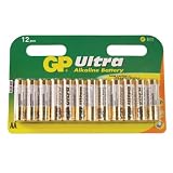 GP Ultra Alkaline AA LR06 1.5v Batteries (8 Pack + 4 Free)
