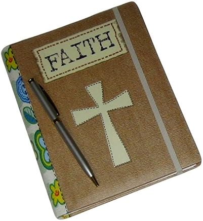 Faith Cross Scripture Padded Journal Notebook and Ink Pen Set (2 Items)