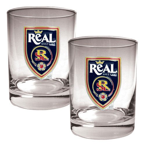 Real Salt Lake MLS 2pc Rocks Glass Set - Primary Team Logo