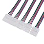 5x LED PCB Connecteur Ruban/Fil Cable Adaptateur Bande RGB Sans Soudre