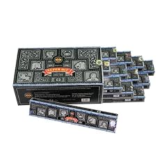 R�ucherst�bchen 12x 15g SATYA SUPERHIT (schwarz) Original aus Indien, GROSSPACKUNG 180 g