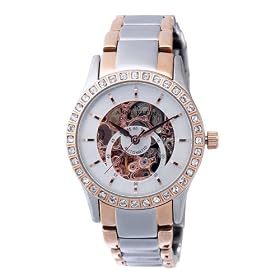 AK Anne Klein Women's Automatic Swarovski Crystal Accented Watch #108509SVRT