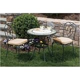 Limone 30 Inch Round Bistro Set - Antique Green