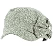 Elastafit Ladies Winter Ribbon Bow Crystals Cadet Military Castro Hat Cap Gray