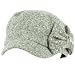 Elastafit Ladies Winter Ribbon Bow Crystals Cadet Military Castro Hat Cap Gray