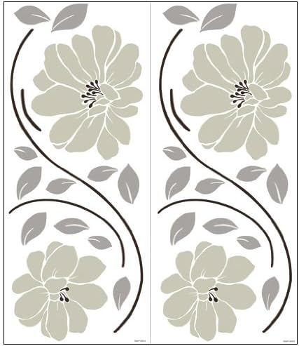 Snap SNAP1069 Daisy Chain Large Wall Art, Black, 2 Sheets
