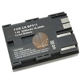 Premium BP-511 Lithium-Ion Battery Pack for Canon Digital Cameras 7.4v 2000Mah