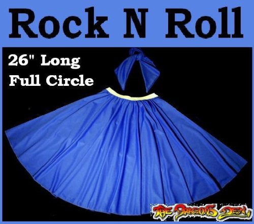 26″ Royal Blue Full Circle Rock N Roll Skirt