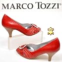 Sommer 2009 Pumps, Peeptoe echt Leder von Marco Tozzi in Chili-rot
