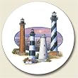South Atlantic Lights Auto Coaster, Single Coaster for Your Car