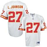 Reebok NFL Equipment Kansas City Chiefs #27 Larry Johnson White Replica Football Jersey