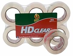 Duck Brand HD Clear High Performance Grade Packaging Tape, 1.88" x 109.3 Yards, 2.6 Mil, Crystal Clear, 6-Pack (307357) 