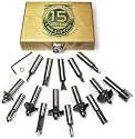 MLCS 8377 Router Bit Set with Carbide tipped, 1/2-Inch Shank, 15-Piece