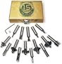 MLCS 8377 15-Piece Router Bit Set with Carbide-Tipped 1/2-Inch Shanks