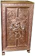 Ganesh Copper Cladded Vastu Antique Armoire Cabinet Chest