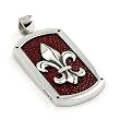 Red Stingray Fleur-de-lis Tag