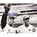 Steiner Sports MLB Hank Aaron with Ernie Banks Dual B&W Horizontal Autographed 8-by-10-Inch Photograph