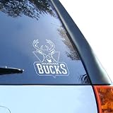 NBA Milwaukee Bucks White 8'' Logo Decal
