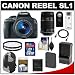 Canon EOS Rebel SL1 Digital SLR Camera & EF-S 18-55mm IS STM Lens with EF-S 55-250mm IS Lens + 32GB Card + Battery + Backpack + Filters + Accessory Kit