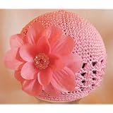 Claribel Crochet Baby Hat (Pink Hat/Pink Flower)