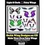 Make Your Own Transparent Fairy Wings - Light & Dark Wing Designs on CD