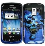Blue Skull Hard Case Cover for LG Enlighten VS700