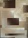 Generations Contemporary Brown and Beige Modern Squares Area Rug, 2' x 7'6