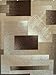 Brand New Contemporary Brown and Beige Modern Squares Area Rug 7'10 x 10'5