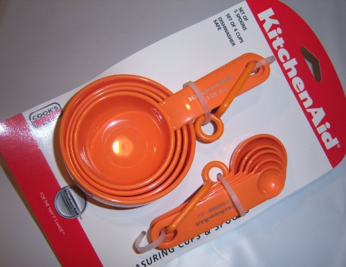 KitchenAid Tangerine Orange set of Measuring Cups & Spoons