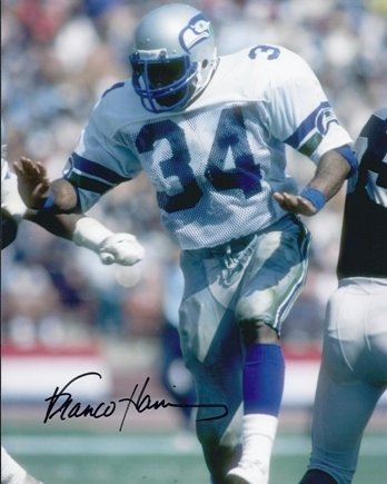 Franco Harris Autographed/Hand Signed Seattle Seahawks 8x10 Photo