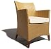 Strathwood Cypress All-Weather Wicker Bistro Chair with Cushion, Honey