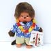 Search Our Specialty Mall : Monchhichi: 8" Monchhichi Doll in Blue Hawaii Shirt