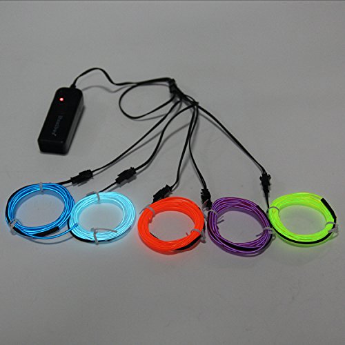El wire, danibos 5 x 1.5 metre light glow wire rope tube car bar …