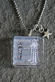 Gemini Horoscope Sign Zodiac Astrology Glass Tile Pendant Necklace Jewelry Art