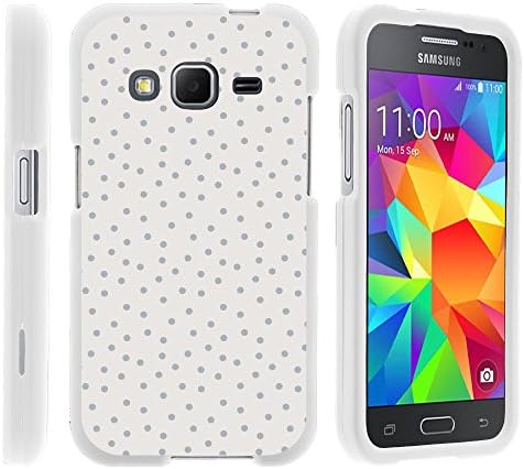 Samsung Core Prime, Slim Hard Shell Snap On Case with Custom Images for Samsung Galaxy Core Prime G360 by MINITURTLE - Light Gray Dots