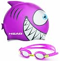 HEAD Kinder SCHWIMMSET bestehend aus einer Badekappe und Schwimmbrille (pink)