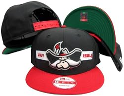 UNLV Runnin Rebels Black/Red Two Tone Snapback Adjustable Plastic Snap Back Hat / Cap