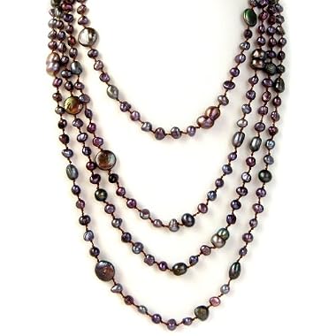 HinsonGayle "Selena" Four-Strand Black Pearl Necklace