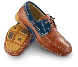 Men's I.Travel by Rockport Decksides Brown / Blue
