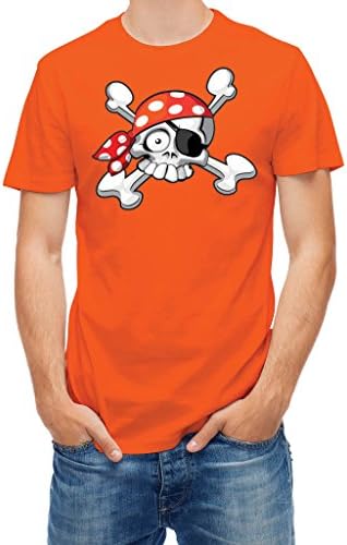 Tshirt Pirate Skull Orange S