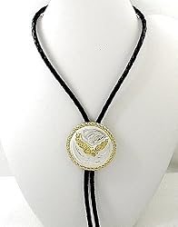 German Silver Eagle Bolo Tie