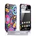 Yousave Accessories TM Black / Multicoloured Jellyfish Pattern Silicone Gel Case Cover For The Samsung Galaxy Ace S5830 With Screen Protector Film And Grey Micro-Fibre Polishing Cloth
