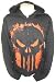 Marvel Comics Punisher Zip-Up Hoodie Sweatshirt - Black with Red Skull