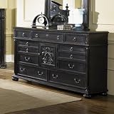 MagnussenB1672 Empire Antique Ebony with Antique Brass Hardware Wood 9 Drawer Dresser