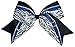 Jumbo Met Rhnstn Hair Bow W/ Zeb Prnt Metallic Royal