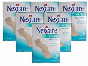 Nexcare Comfort Fabric Bandages, One Size, 35 Count (Pack of 6)