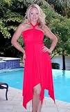 Convertable Red Cocktail Evening Dress