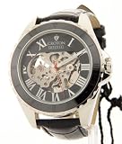 Mens Crotone imp&eacute;riale en cuir montre automatique C1331061GYBK
